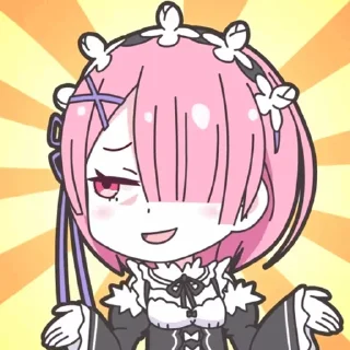 🍓 emoji Ram __ @sticker_anime00 Telegram sticker 14 of 106