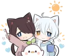 Sticker from Black Kitten & White Kitten