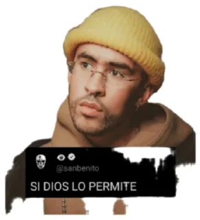 😞 emoji Bad Bunny 🔥 Telegram sticker 24 of 39