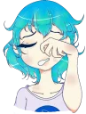 😭 emoji Earth-chan Telegram sticker 24 of 95