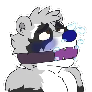 🌊 emoji El Mapache Roque Telegram sticker 21 of 90