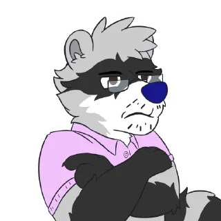 😠 emoji El Mapache Roque Telegram sticker 13 of 90