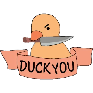 Sticker from Animals with knives