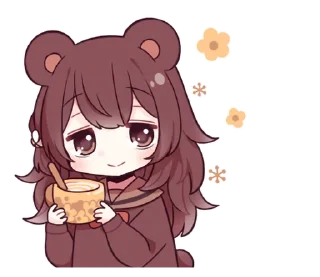 Sticker from Garotinha urso amável - @oneesanstickers