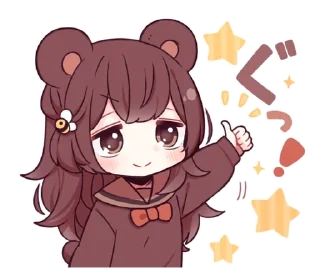 Sticker from Garotinha urso amável - @oneesanstickers