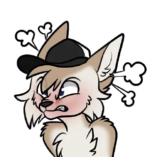 😡 emoji machFennec has large ears! Telegram sticker 6 of 40