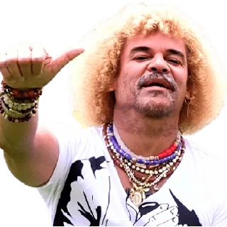 👍 emoji Carlos Valderrama Telegram sticker 10 of 26
