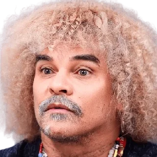 🙁 emoji Carlos Valderrama Telegram sticker 24 of 26
