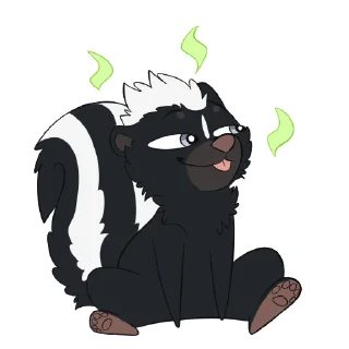 🦨 emoji Skunk Stickers by Pulexart.com Telegram sticker 6 of 13