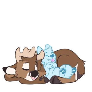 🛌 emoji Deer Stickers by Pulexart.com Telegram sticker 7 of 18