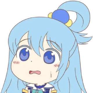 😓 emoji Aqua • @AnimeChatVoidX Telegram sticker 14 of 40