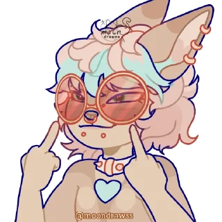 🖕 emoji Nikoriel doodle pack Telegram sticker 21 of 22