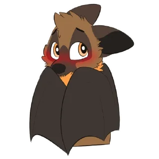 😳 emoji Bat Stickers by Pulexart.com Telegram sticker 11 of 13