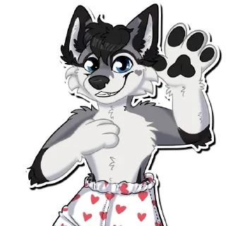 👋 emoji Huskers Husky Telegram sticker 8 of 119