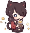 🍦 emoji Black Kitten (4) Telegram sticker 10 of 84
