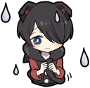 😓 emoji Black Kitten (3) Telegram sticker 5 of 120