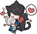 ❤ emoji Black Kitten (3) Telegram sticker 17 of 120