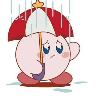 ☔️ emoji Kirby Telegram sticker 21 of 24