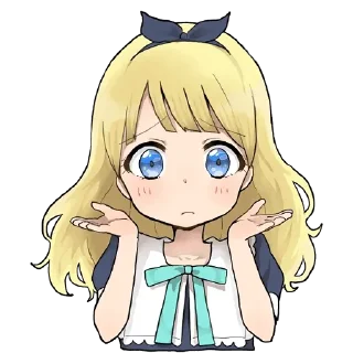 🤷‍♂️ emoji A garotinha Alice - @oneesanstickers Telegram sticker 21 of 40
