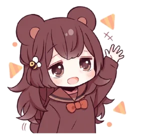 ✋ emoji Garotinha urso amável - @oneesanstickers Telegram sticker 5 of 40
