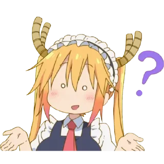 ❓ emoji Kobayashi by @raivozo Telegram sticker 15 of 118