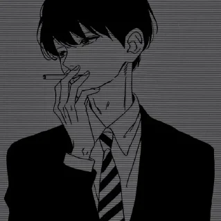 🖤 emoji anime boy @phtneh Telegram sticker 22 of 54