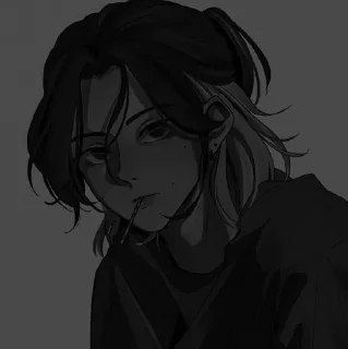 🖤 emoji anime boy @phtneh Telegram sticker 9 of 54