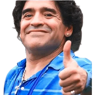 👍 emoji Maradona Telegram sticker 6 of 17