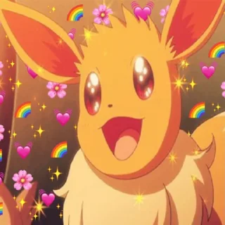 😍 emoji EEVEE Telegram sticker 16 of 50