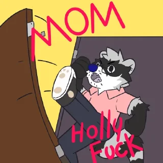 😲 emoji El Mapache Roque Telegram sticker 11 of 90