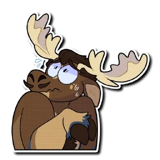 😨 emoji Diffuse Moose Telegram sticker 19 of 51