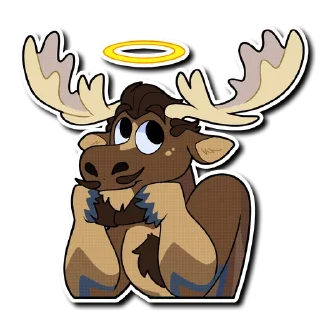 😇 emoji Diffuse Moose Telegram sticker 1 of 51