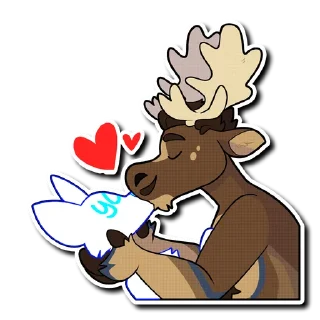 😘 emoji Diffuse Moose Telegram sticker 14 of 51