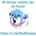 🤡 emoji Sly Whitefox Telegram sticker 15 of 41