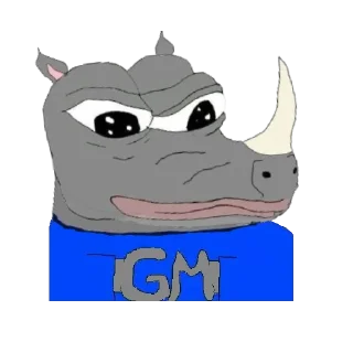 🦏 emoji GM Telegram sticker 17 of 71