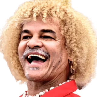😄 emoji Carlos Valderrama Telegram sticker 5 of 26