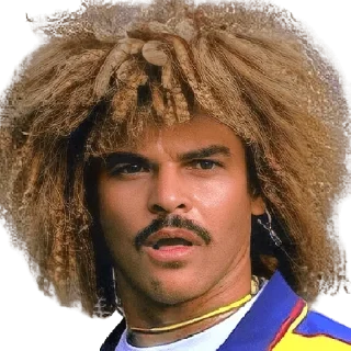 😳 emoji Carlos Valderrama Telegram sticker 20 of 26