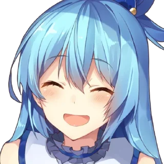 😄 emoji Aqua • @AnimeChatVoidX Telegram sticker 1 of 40