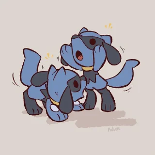😤 emoji AdvosArt Riolu Telegram sticker 5 of 120