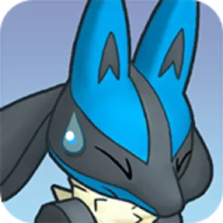 😓 emoji PMDX Riolu and Lucario Telegram sticker 21 of 28