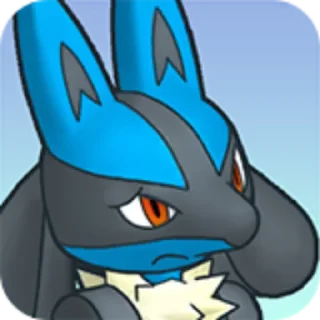 🙁 emoji PMDX Riolu and Lucario Telegram sticker 20 of 28