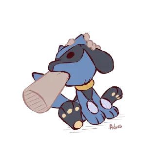 🦷 emoji Advos Riolu Telegram sticker 8 of 120