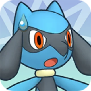 😱 emoji PMDX Riolu and Lucario Telegram sticker 16 of 28