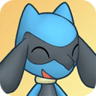 😄 emoji PMDX Riolu and Lucario Telegram sticker 3 of 28