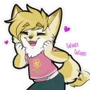 ❤ emoji Ash Coyote Telegram sticker 17 of 18