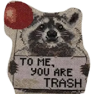 ❤️ emoji Habēmus Raccoon Telegram sticker 10 of 120