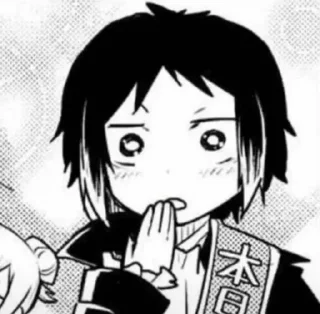 🖤 emoji Ryunosuke Akutagawa Telegram sticker 18 of 23