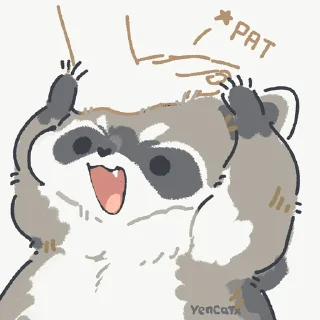 🦝 emoji racoon @yencatx Telegram sticker 10 of 24