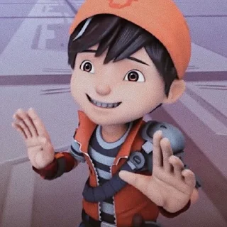 😁 emoji Boboiboy ori v2 bye @gracyzx Telegram sticker 7 of 27