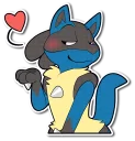 😘 emoji Lucario Telegram sticker 8 of 12